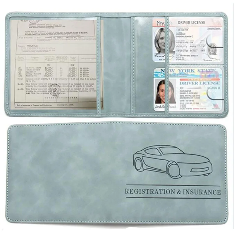 Car Registration,Driver's License and Insurance Card Holder Leather Vehicle  Glove Box Automobile Documents Paperwork Organizer AliExpress
