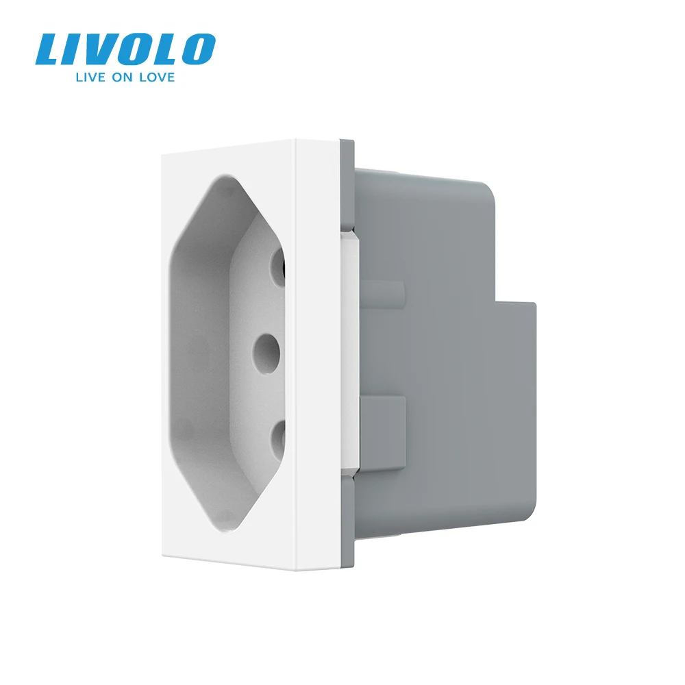 Livolo Brazilian 20A Standard Power Socket Module,3Pins For  Brazilian Typn N Plug,No Metal Plate VL-FCTN20A