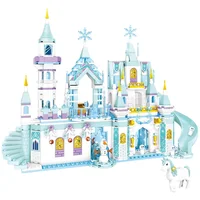 Frozen Princess Ice Castle Set Building Blocks Model Brick Mini Figure Kid Girl Gifts Toy Garden Compatible With Lego 1