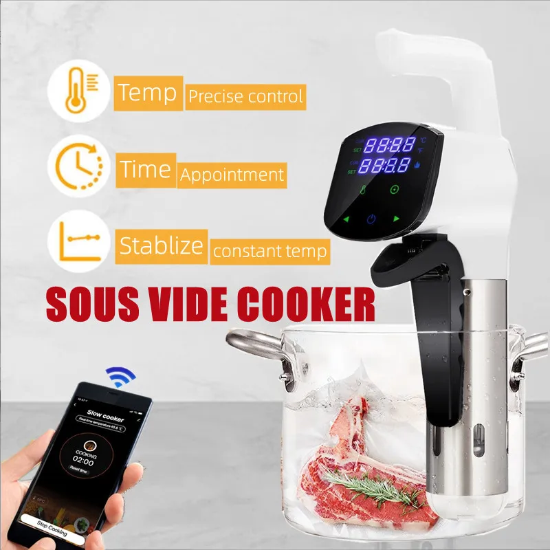 Sous Vide Machine, Sous Vide Cooker 1100W, Immersion Circulator Cooker,  Stainless Steel with Touch Control, Accurate Temperature, Time Control and