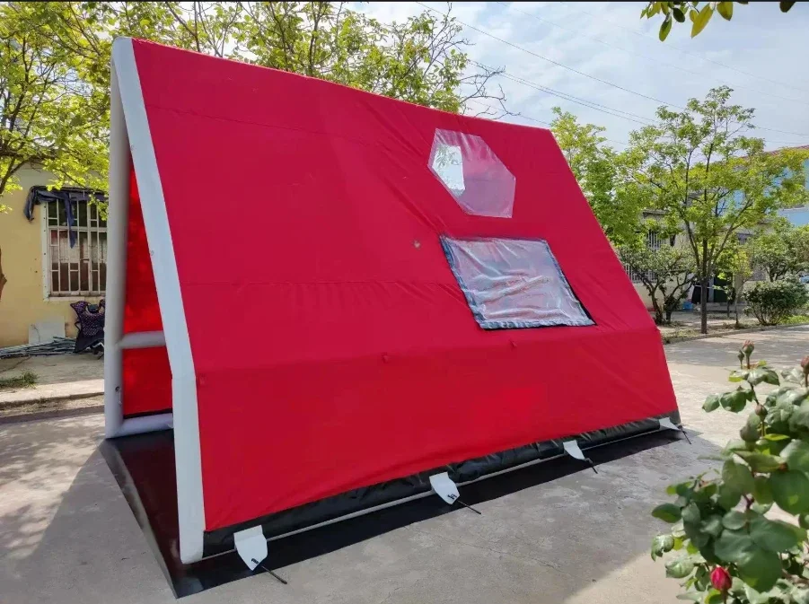 ポータブル三角インフレータブルテント,防水,8〜10人,3x6m, 3x4m