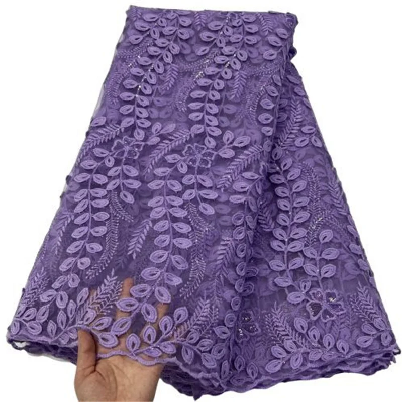 

Африканская Кружевная Ткань 5 ярдов, 3D цветок, высокое качество, блестки, сетка, вышивка, нигерийское свадебное платье, ткань