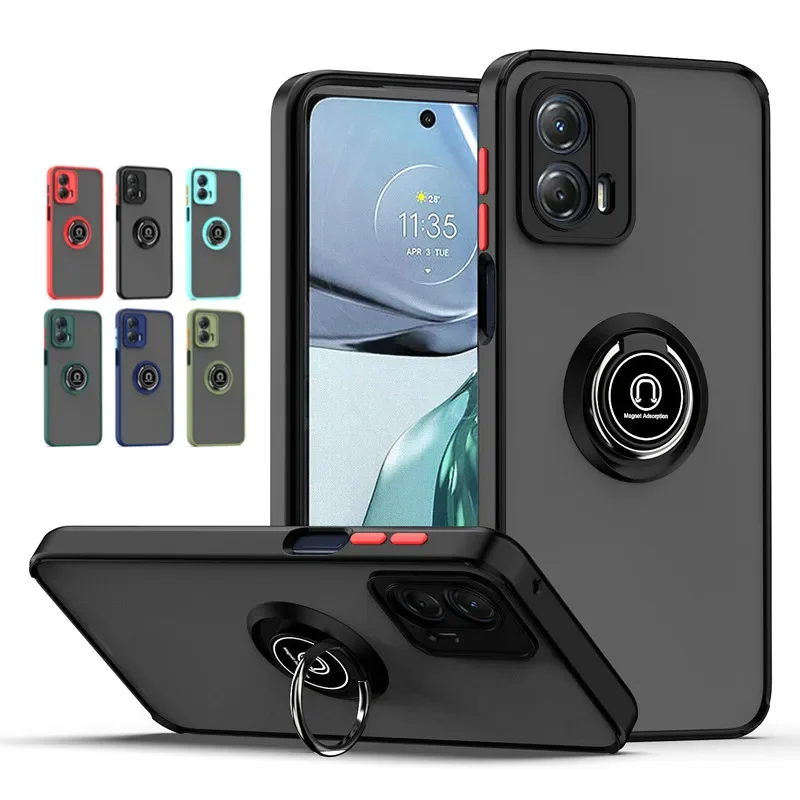 Armor Matte Case Cover Ring Magnetic Holder Stand For Motorola Moto G Stylus 5G G Power Pure Play