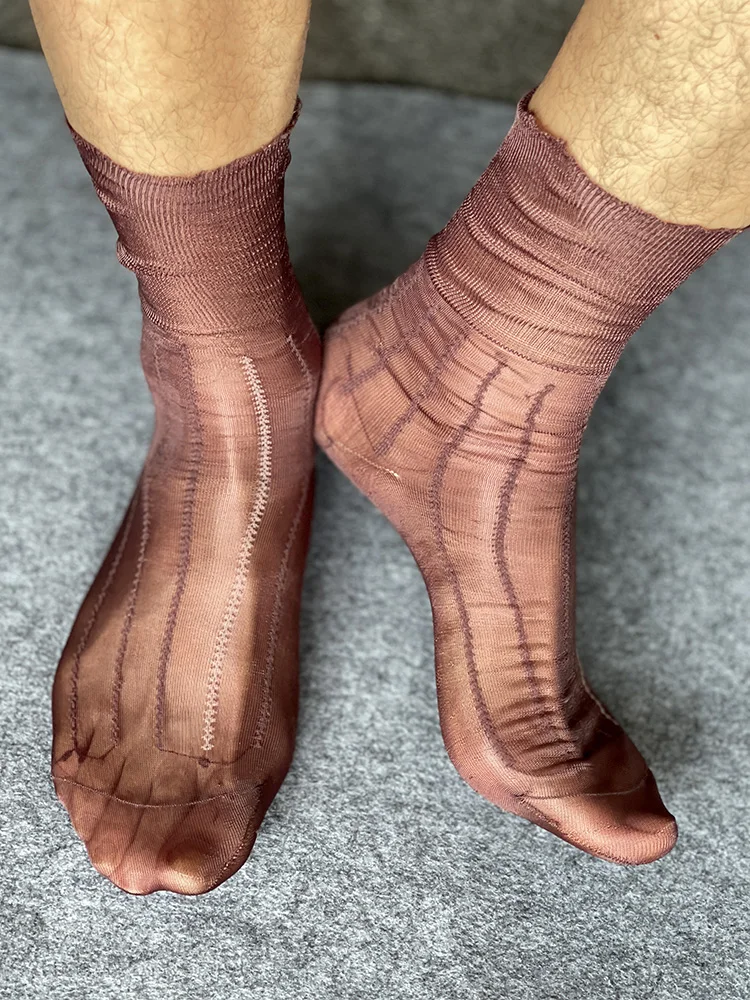 Nylons Socks Men Socks Mesh Style Businessman Leisure Socks Treding Mature Man Hormones