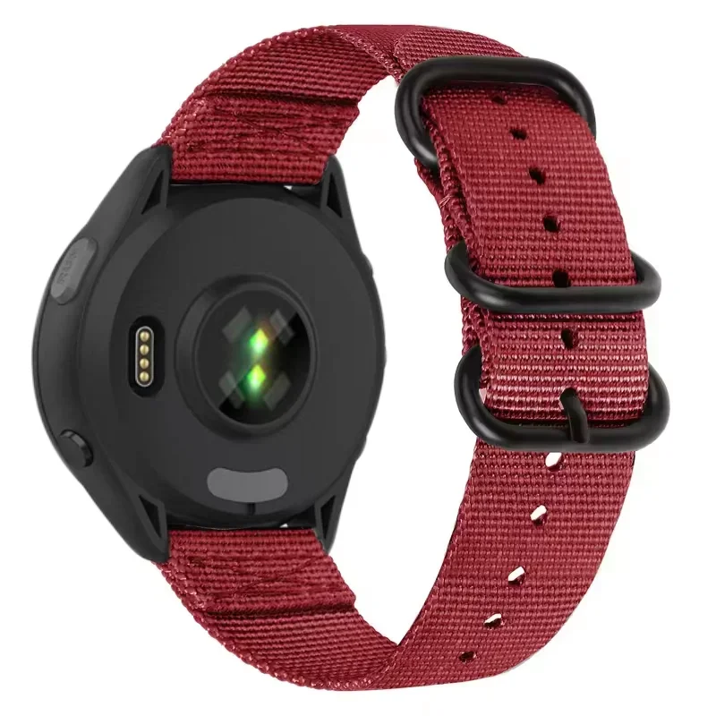 Premium Nylon Loop Band with Three-Ring Metal Buckle - Lightweight & Durable Bracelet