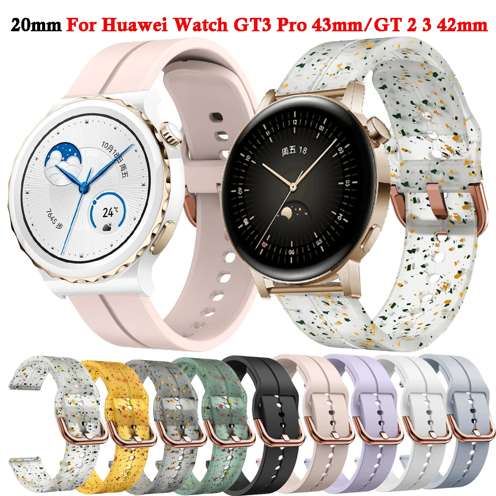 

Ремешок 20 мм для смарт-часов Huawei Watch GT3 Pro 43 мм/GT 2 GT2 GT 3 42 мм, женский браслет на запястье Huawei Honor Magic 2/ES