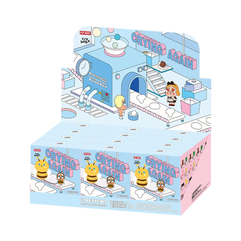 POP MART CRYBABY Crying Again シリーズ - ぬいぐるみバッジ
