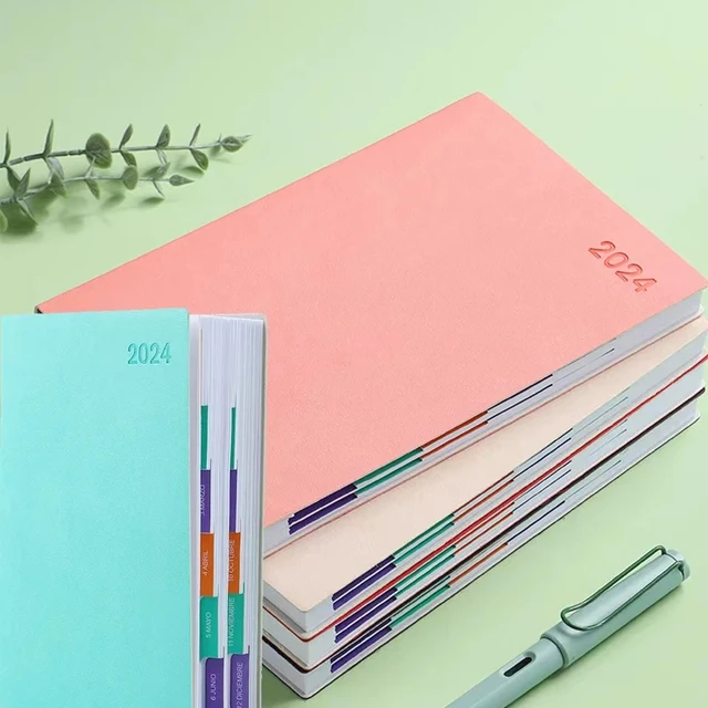 2024 New Calendar English Notebook 365 Day Daily Plan A5 Calendar Spanish  Meeting Minutes Agenda Planner - AliExpress