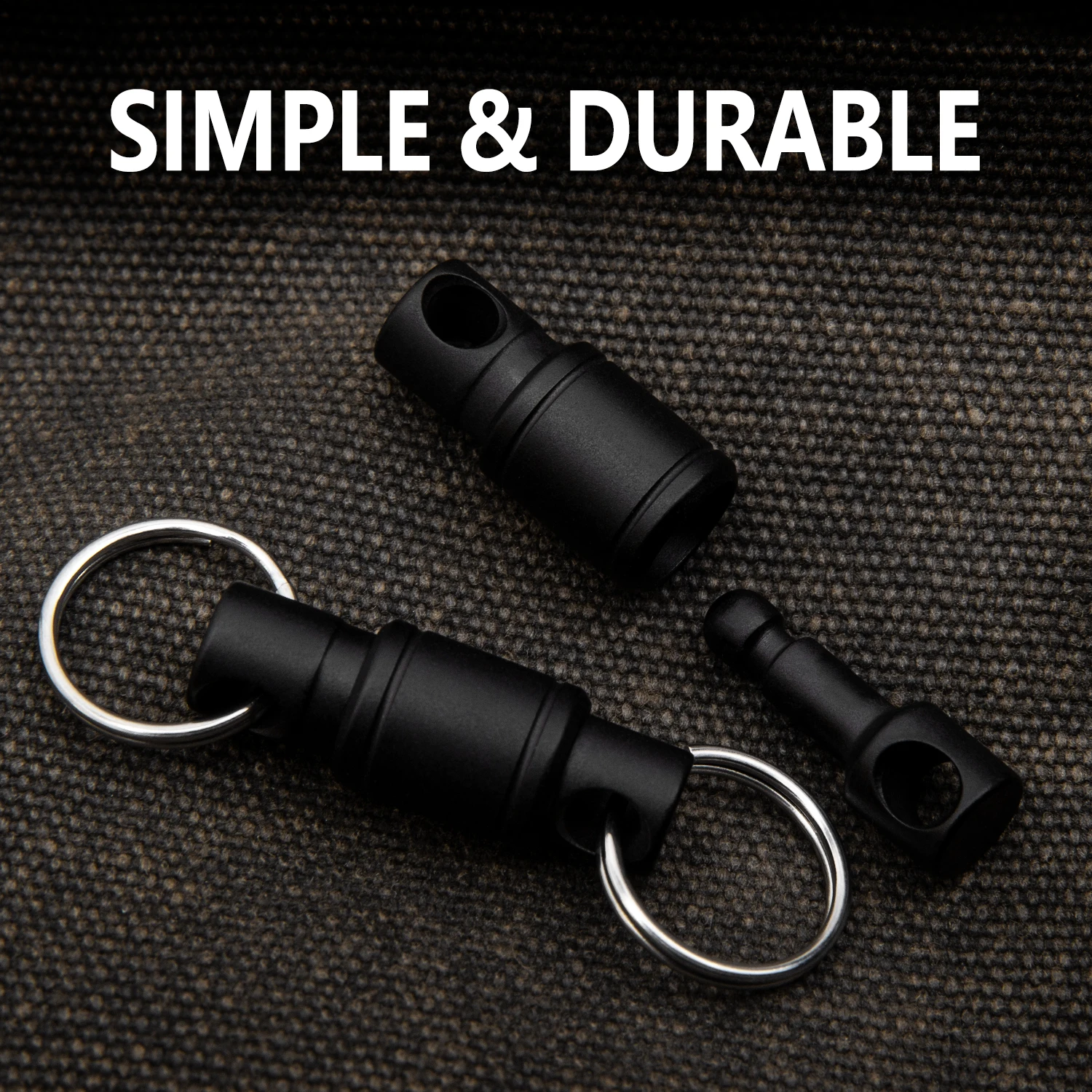 Sleek Titanium Quick Release Keychain - Mini Rotary Buckle & Stainless Steel Keyring EDC Tool