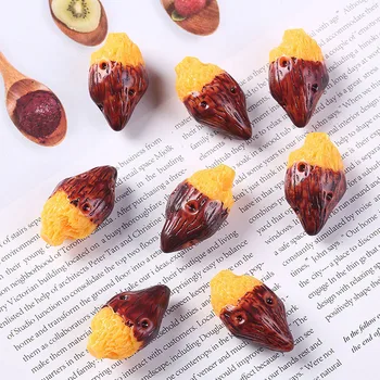 새로운 시뮬레이션 크리에이티브 입체 구운 고구마 Diy 수제 재료 열쇠 고리 귀걸이 펜던트 수지 액세서리