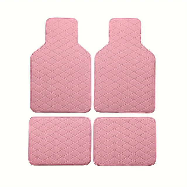 4Pcs PU Leather Car Mats 1