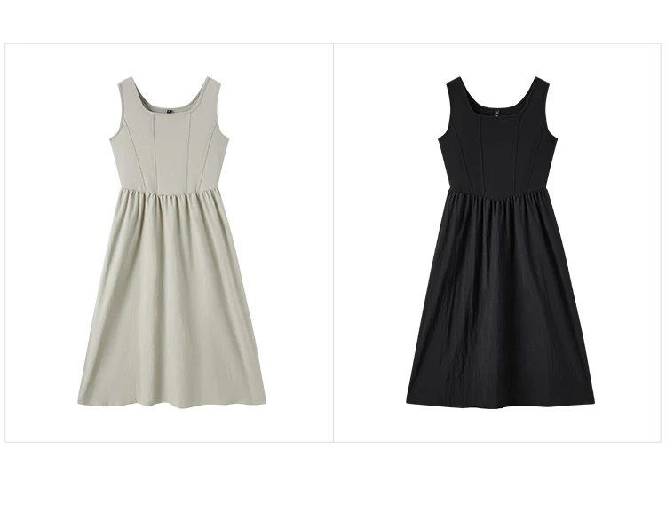 Vestido de verano para mujer, elegante y ajustado, con textura de patchwork, midi, novedad