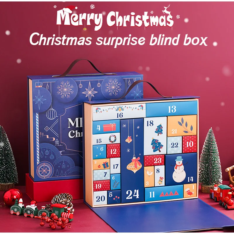 Description Picture 4 of item24-day Christmas Advent Surprise Empty Box Children's Festival Gift Dressing Packaging Box Decorative Gift(Empty Box)