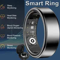 2025 Smart Ring Blood Pressure Heart Rate Sleep Monitoring Smartring IP68 & 5ATM Waterproof Multi-sport Mode Smartring Man Women