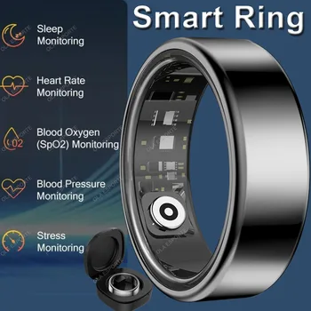 2025 Smart Ring Pressione sanguigna Monitoraggio della frequenza cardiaca del sonno Smartring IP68 e 5ATM Modalità multi-sport impermeabile Smartring Uomo Donna