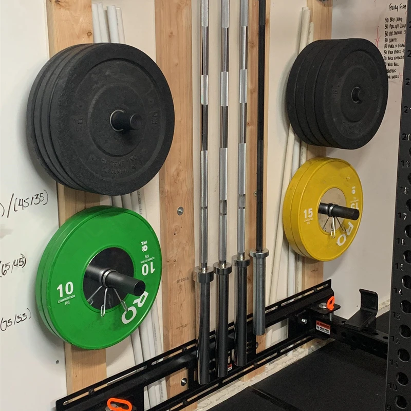 Diy Weight Wall Rack Garage Gym Diy Wall Weight Plate Storage