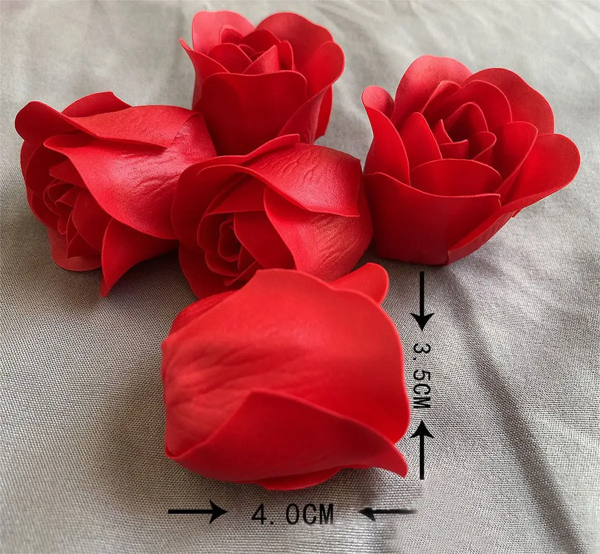 Mix Farbe dreischichtig ohne Basis Rose Blumenduft künstliche Blumen Köpfe DIY kreative Geschenke für Valentinstag 81Per Lot – Detail 2