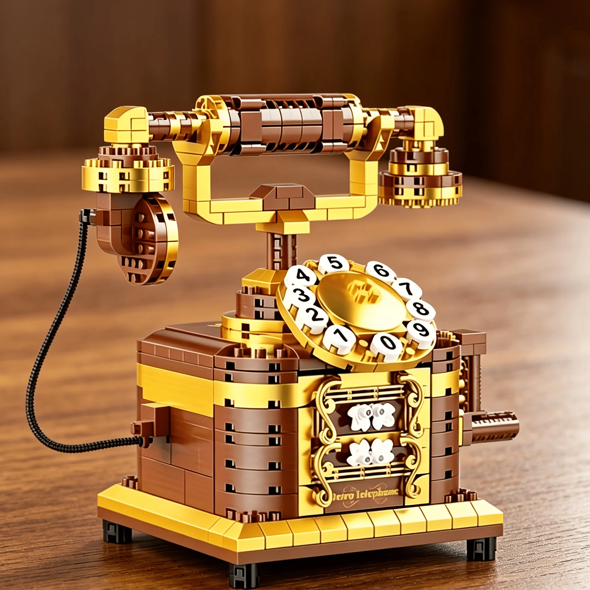 Telephone Building Block Model, Mixed Colors, High-Quality Durable Abs Material, DIY Creative Collection Building Block Set—Excellent Home Decoration, Easy to Assemble, Exquisite Display Piece | The Ideal Gift for Building Block Enthusiasts during Christmas, Halloween, New Year's Day, New Year, Valentine's Day, Birthdays, Thanksgiving, and New Year's Eve. 5