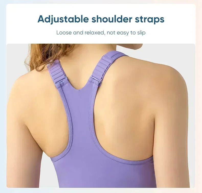 Lemon High Support Front-Zip Yoga Bra Women Sport Bra Zipper Front Adjustable Straps Fixed Cups Yoga Dancing GYM Exercise Vest