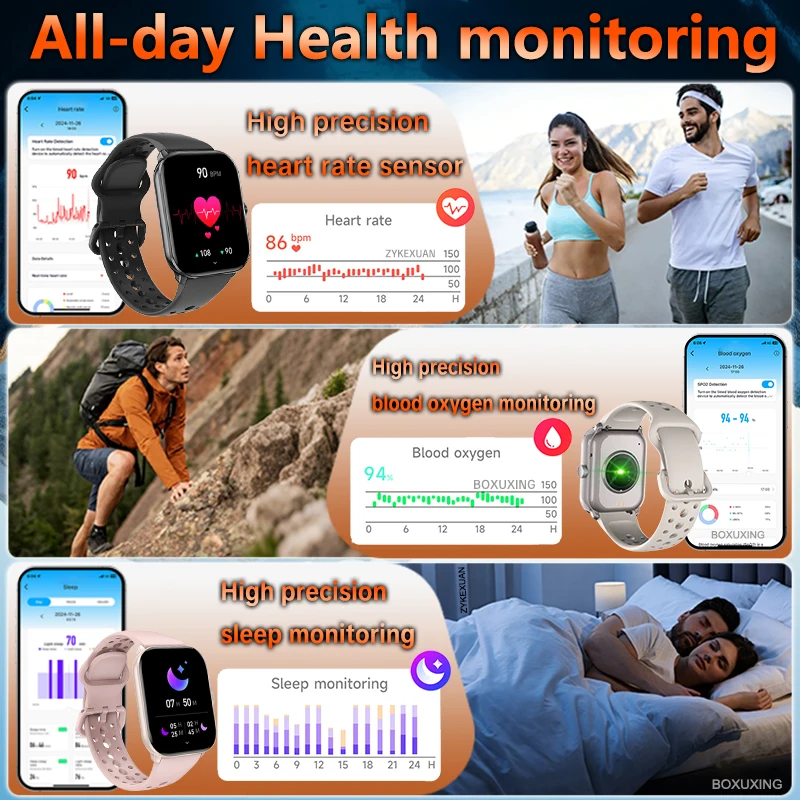 2026 New Watch 5 Sports Smart Watch Men Women AMOLED Screen Fitness Tracker Heart Rate ECG GPS Track IP68 Waterproof Smartwatch 5