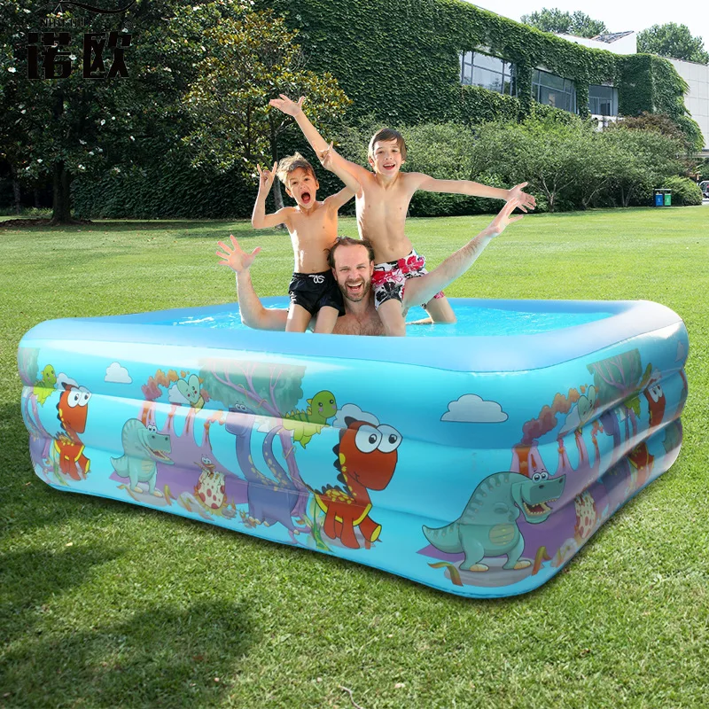 Cartoon Dinosaur Large Children's Swimming Pool Home Baby Inflatable Swimming Pool Baby Adult Family Bathing