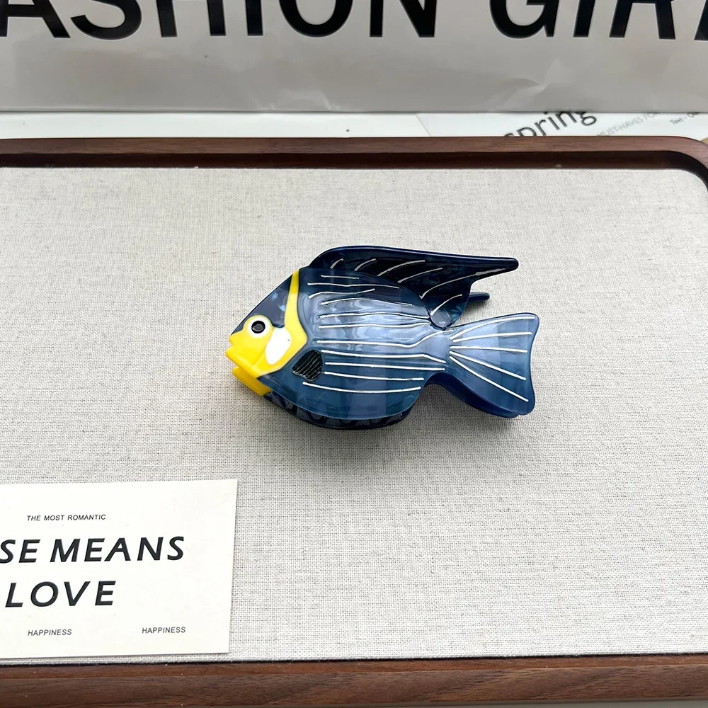 Fisch-Haarklammer Aus Acetat – Niedliches Tier-Accessoire Im Koreanischen Stil | Für Damen & Mädchen
