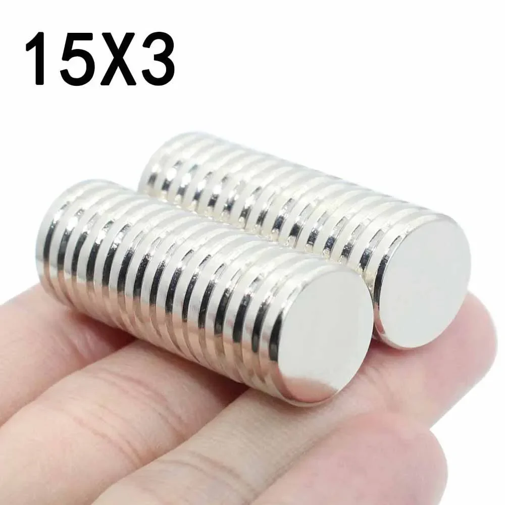 Neodymium Magnet 15x3 2/3/5/8/12 Pcs 15mm x 3mm N35 NdFeB Round Super Powerful Strong Permanent Magnetic Disc 15*3