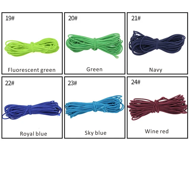 3 Meters/Lot Strong Elastic Rope Cord 3mm Round Bungee Shock Stretch String DIY 24 Multiple Colors 3