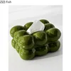 Green Bubbles Tissue Box Dining Table Napkin Holder Paper Towels Removable Tissue Boxes Cotton Candy Shaped Paper Towel Case 2