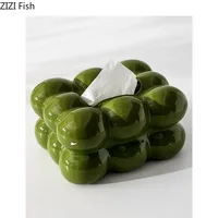 Green Bubbles Tissue Box Dining Table Napkin Holder Paper Towels Removable Tissue Boxes Cotton Candy Shaped Paper Towel Case 2