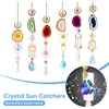 Natural Agate Crystal Suncatchers for Window Hanging Garden Sun Catchers with Crystals Rainbow Maker Indoor Outdoor Decor 1