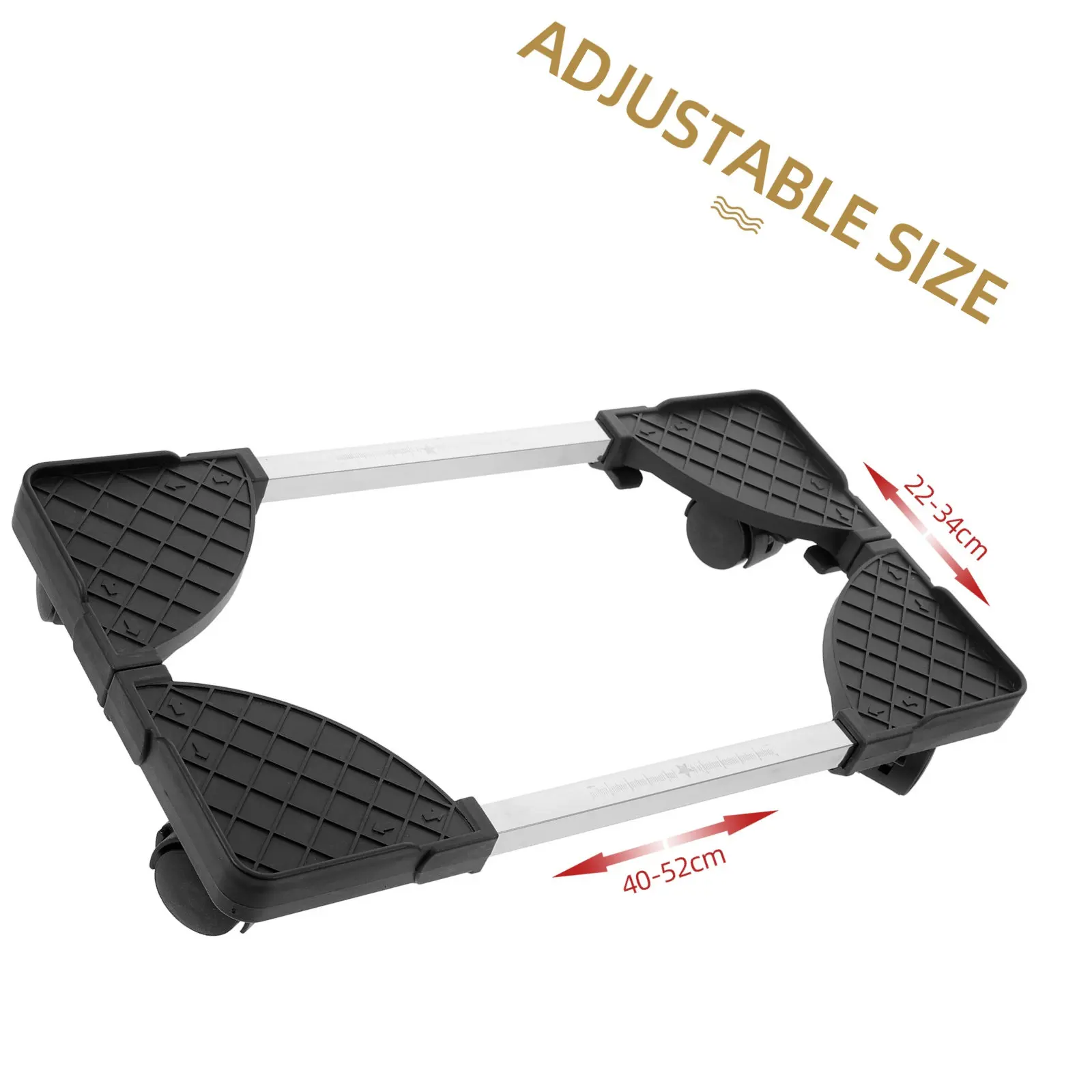 데스크탑 타워 컴퓨터용 이동식 CPU 스탠드, 4개의 부드럽게 롤링하는 바퀴가 있는 바닥 스탠드, 견고한 PP 및 스테인리스 스틸 구조