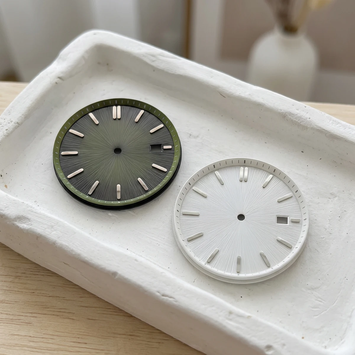35mm Diameter Date Watch Dial - NO Luminous, Sterile Design, For Watch Crafting & Repairs