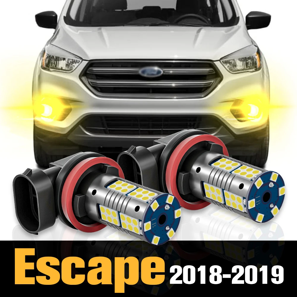 

2pcs Canbus LED Fog Light Lamp Accessories For Ford Escape 2018 2019