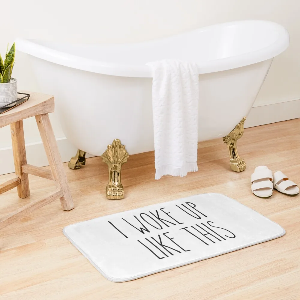 

Rae Dunn Inspired I Woke Up Like This Bath Mat Bathroom Floor Bathroom Rugs And Set For The Bathroom Utensils Mat