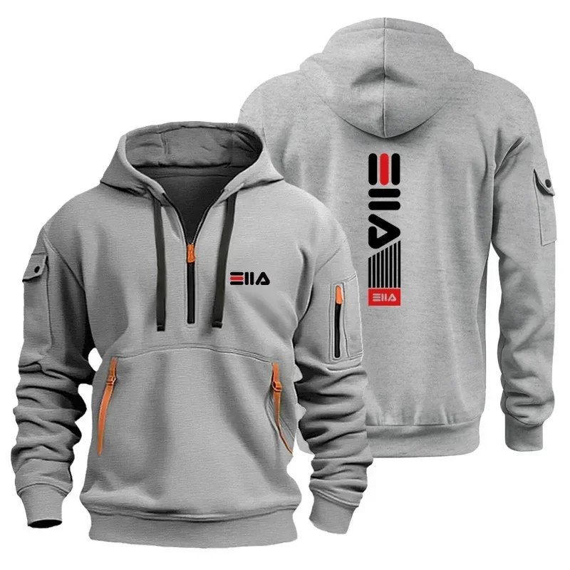 Description Picture 4 of itemFashionable men's pullover, outdoor jogging and fitness casual sweatshirt, Spring and Autumn 2025 new men's long-sleeved hoodie