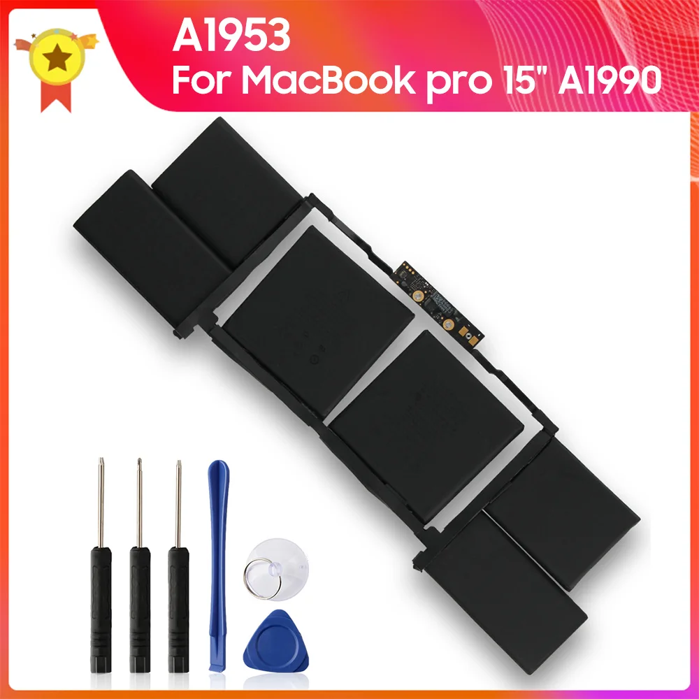 

Сменный аккумулятор A1953 для MacBook Pro 15 A1990 2019 2018, сменный аккумулятор 7336 мАч