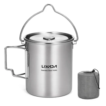 750ml Stainless Steel Pot and Mug Cup with Lid 1