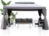 Grand Patio 10x13 Gazebo for Patios Outdoor with Mosquito Netting and Curtains Canopy for Deck Backyard Garden Lawns 1