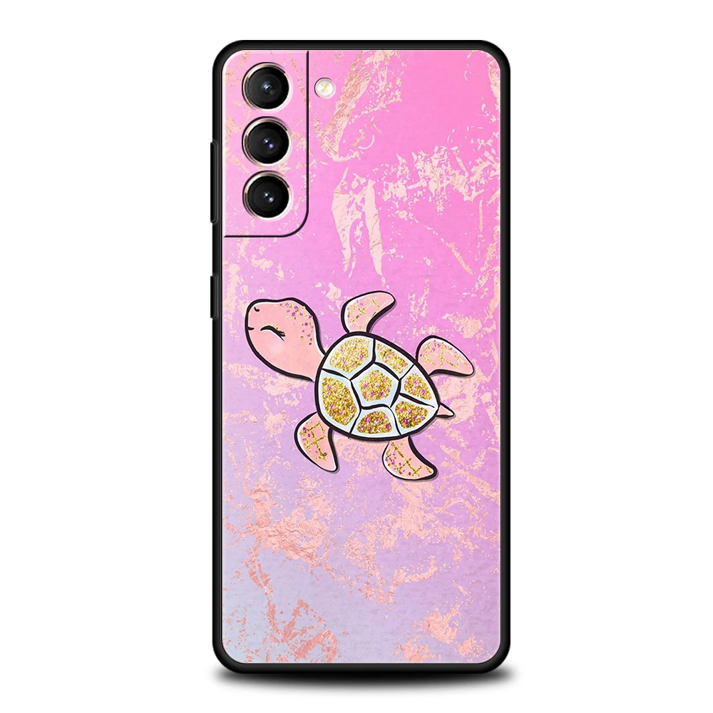 Süße kleine Schildkröte Hülle für Samsung Galaxy S24 S23 S22 S20 S21 FE Ultra S24 S23 S10 S10E S9 S8 Plus 5G Silikon Handyhülle Capa – Detail 7
