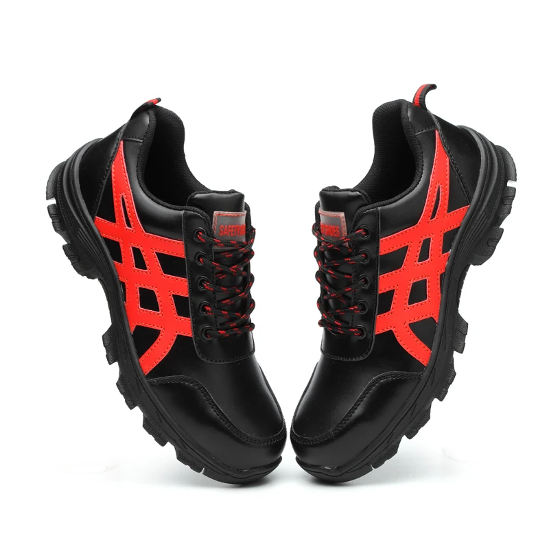 2023 Winter Safety Work Shoes Men Leather Waterproof Steel Toe Boots Fashion Mens Labor Insurance Puncture Proof Shoe Man