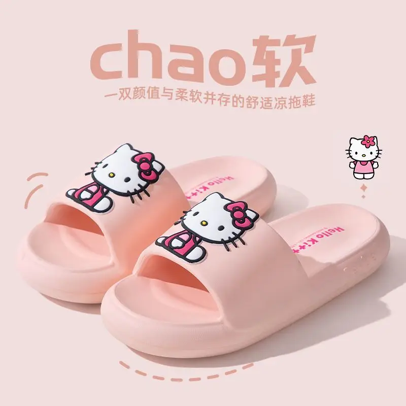 

TAKARA TOMY Slippers for Women Summer Indoor Home Furnishing Summer Home Anti Slip Hello Kitty Slippers