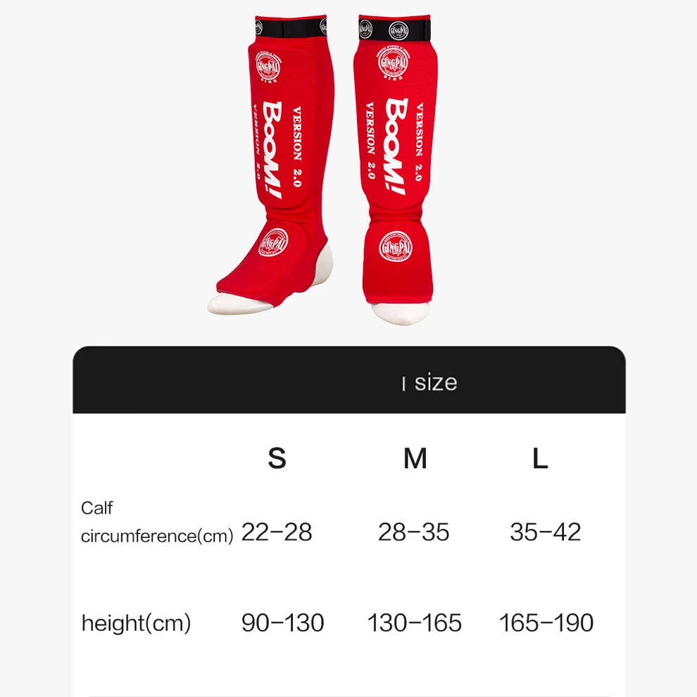 1 Pair Shin Instep Pads MMA Leg Foot Guards Muay Thai Kick Boxing Guard Protector Shin and Instep Guards