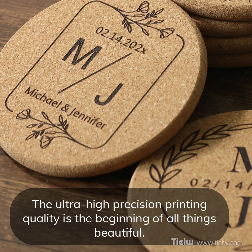 30pcs Personalized Cork Coasters-Tieiw Design-Wedding Favor for Guests Party Bridal Shower Corporate Engraved Coaster Gifts Bulk personalized cork coasters
