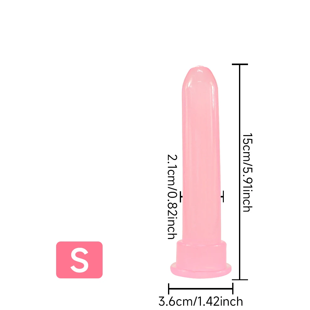 Unisex Soft Jelly PVC Suction Cup Dildo Penis Anal Plug Set, Female Vaginal Anal Stimulation Masturbator Dilator, Adult Sex Toys
