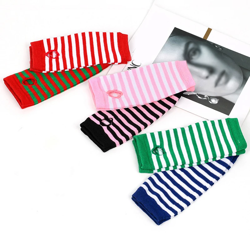 Guanti Senza Dita 4 Paia Di Guanti Lunghi Senza Dita Per Donna A Righe - Comodi E Alla Moda Per L'autunno-inverno Guanti Moda Autunno Inverno
