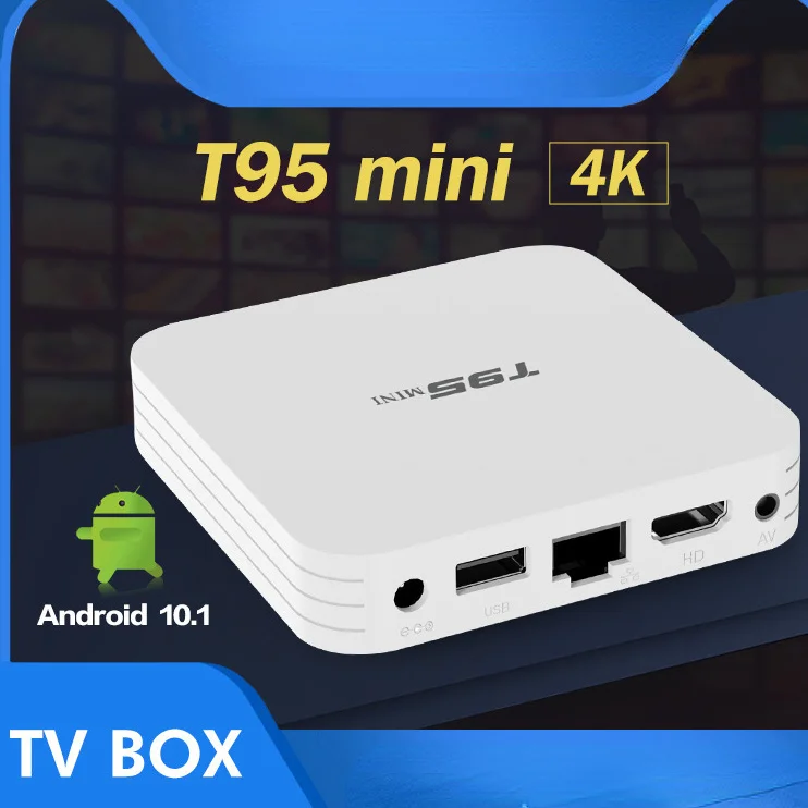 EU/US/UK TV Stick Android TV 10.0 4K HDR 2.4G Wifi T95 Set Top Box 16GB 32G 64G Support Google Media Player Mini Smart Top Box android tv box 4k android 7 1 tv box 2gb ram 16gb rom s905w quad core support 3d hdmi compatible wifi set top box media player