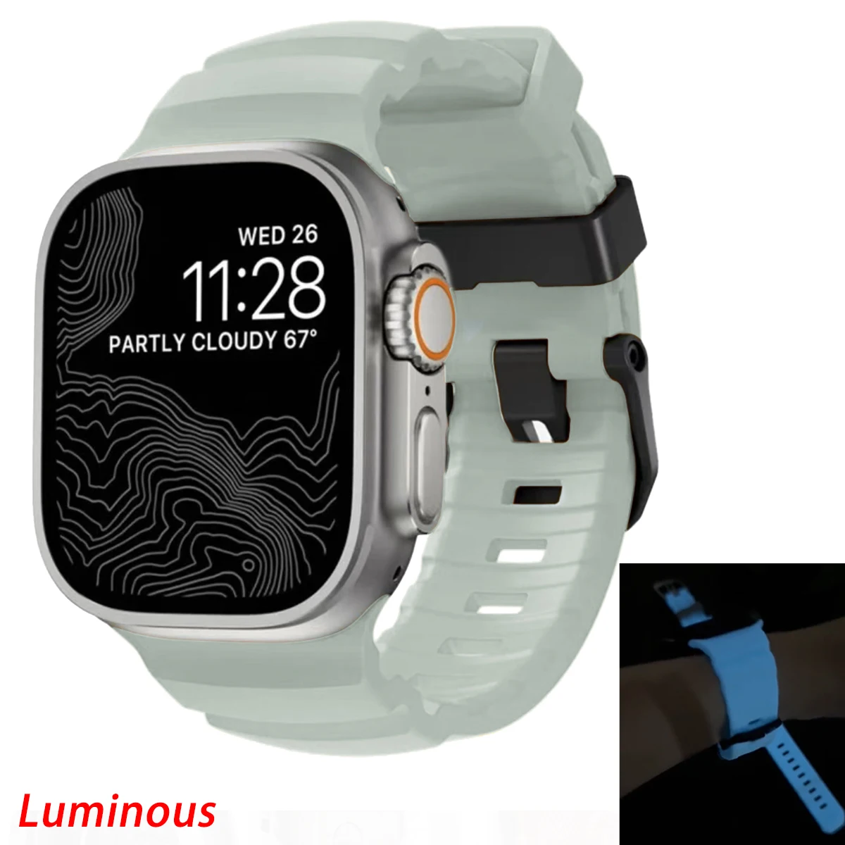ตัวเลือกสินค้า สายรัดข้อมือซิลิโคนสปอร์ต สำหรับ Apple Watch ทุกรุ่น