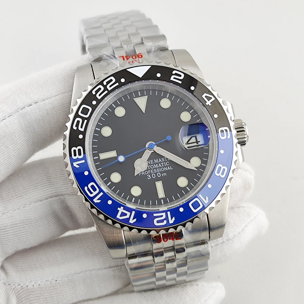 

Мужские механические наручные часы NH35 чехол 40 мм из нержавеющей стали, часы с механизмом NH35, водонепроницаемые часы