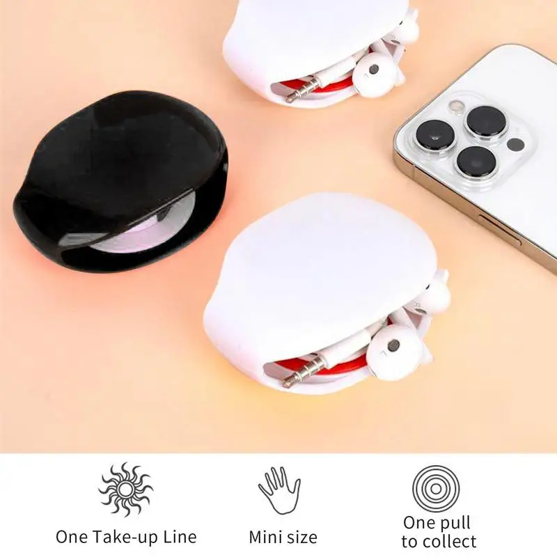 Earphone Cord Winder Automatic Headphone Cable Organizer Phone Cable Holder Winding Device For USB Cable Headset Cord Mouse Wire